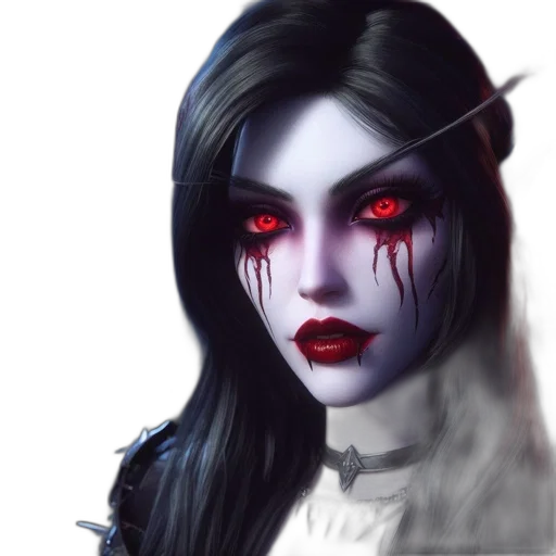face, fantasy art, concept art, photorealistic, pixel art, neon lights, dark, red transparent PNG cut-out