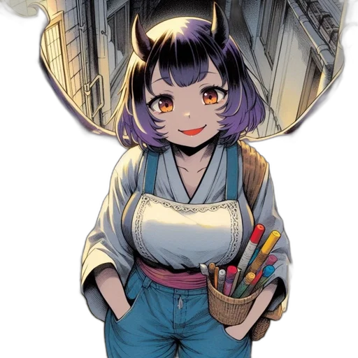 staff, weapon, mask, face, anime, concept art, watercolor, fantasy art transparent PNG cut-out
