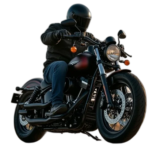 photorealistic, 3d render, american, chopper transparent PNG cut-out