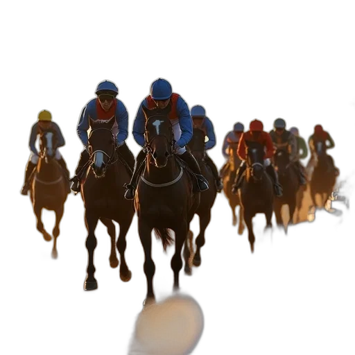 starting, horse, race, jockeys, side transparent PNG cut-out