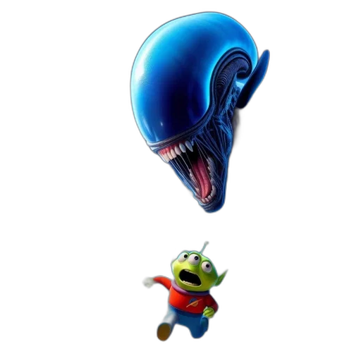 creature, mask, animal, hat, concept art, 3d render, intimidating, shining transparent PNG cut-out