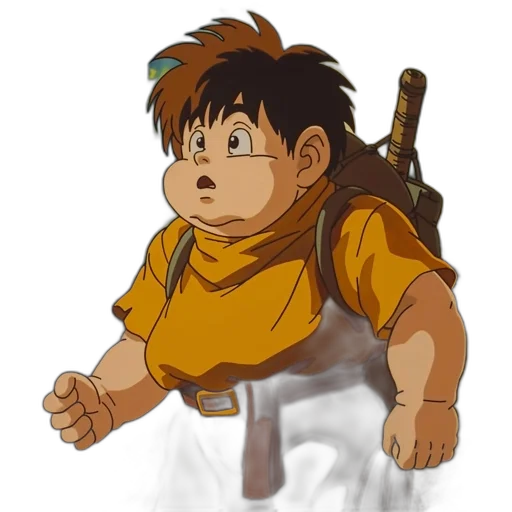 staff, concept art, anime, pixel art, cartoon, earth tones, animated, boy transparent PNG cut-out