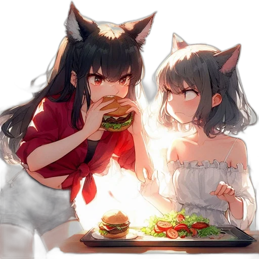 food, animal, dress, creature, anime, concept art, fantasy art, pixel art transparent PNG cut-out