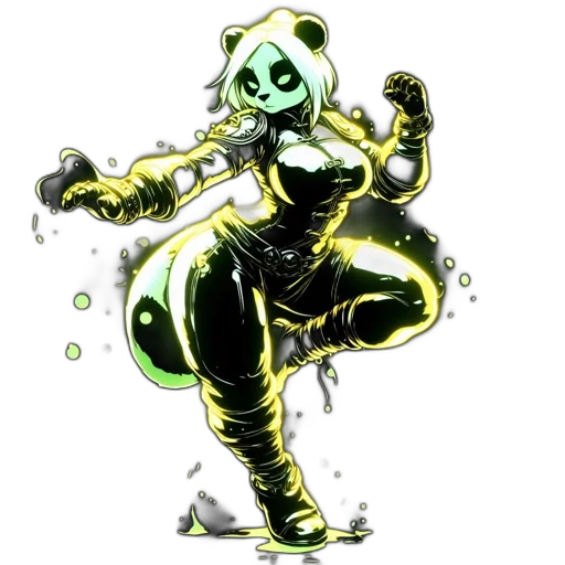 robot, mask, staff, weapon, concept art, comic book art, pixel art, cyberpunk transparent PNG cut-out