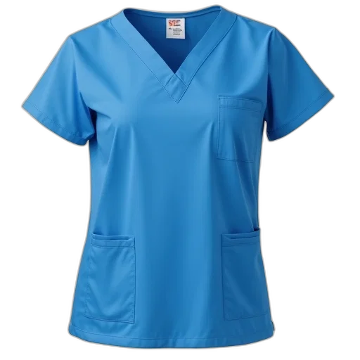 dress, jacket, staff, blue, scrub, top, v-neckline, pocket transparent PNG cut-out