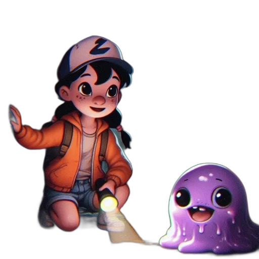 creature, concept art, 3d render, pixel art, fantasy art, underwater, young, girl transparent PNG cut-out
