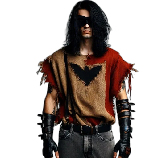 jacket, mask, animal, comic book art, concept art, fantasy art, person, black transparent PNG cut-out