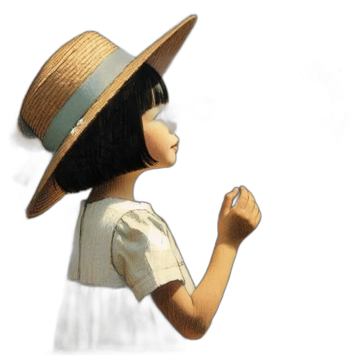 hat, staff, jewelry, umbrella, 3d render, concept art, photorealistic, oil painting transparent PNG cut-out