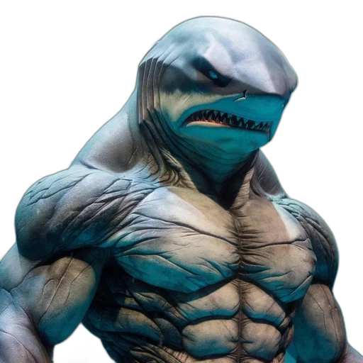 creature, animal, concept art, 3d render, comic book art, photorealistic, underwater, muscular transparent PNG cut-out