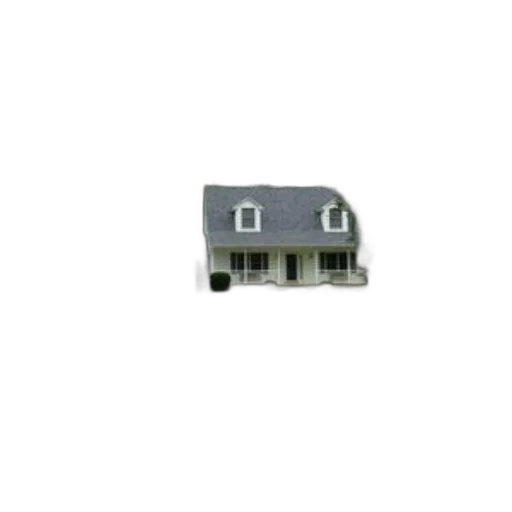 building, white, two-story, house, black, roof, surrounded, green transparent PNG cut-out