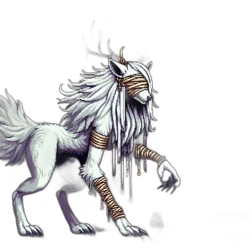 creature, animal, staff, dragon, concept art, fantasy art, watercolor, pixel art transparent PNG cut-out