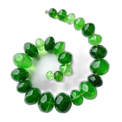 jewelry, crown, green, collection, variously, shaped, sized, beads transparent PNG cut-out