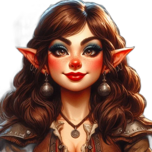 face, staff, fantasy art, concept art, photorealistic, pixel art, elfin, woman transparent PNG cut-out
