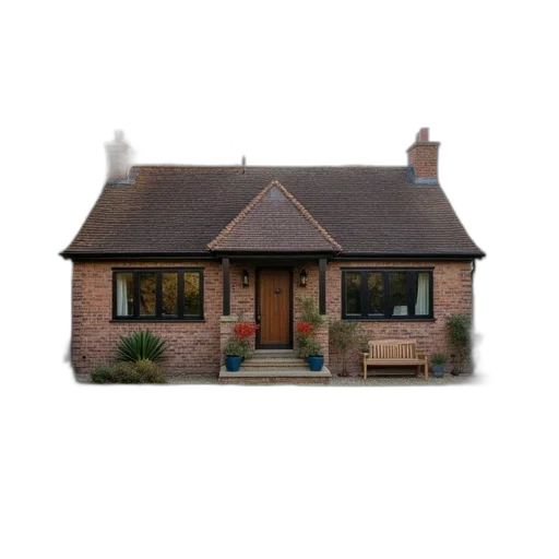 building, 3d render, photorealistic, bedrooms, bungalow, whitham transparent PNG cut-out