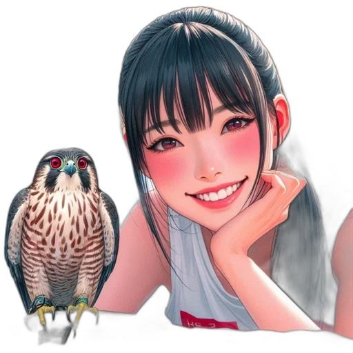 animal, jewelry, photorealistic, fantasy art, oil painting, anime, red, young transparent PNG cut-out