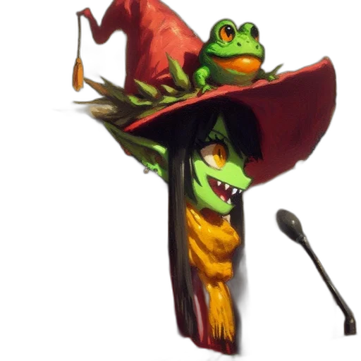 staff, hat, dragon, creature, concept art, fantasy art, pixel art, photorealistic transparent PNG cut-out