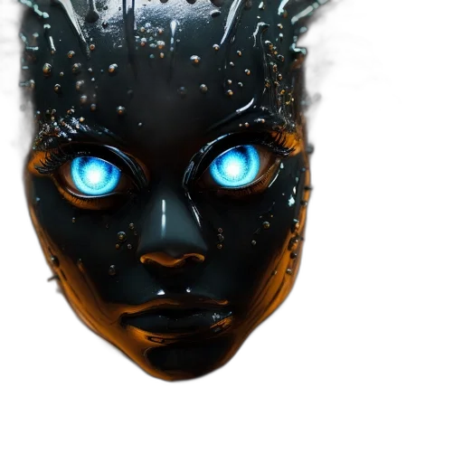 robot, mask, face, creature, concept art, 3d render, cyberpunk, fantasy art transparent PNG cut-out