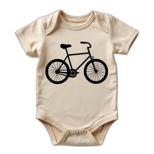bike, bicycle, shirts, organic, short, sleeved, baby, bodysuit transparent PNG cut-out