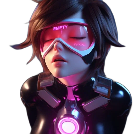 robot, face, mask, staff, cyberpunk, concept art, 3d render, anime transparent PNG cut-out