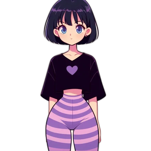 dress, jacket, creature, anime, pixel art, vaporwave, cartoon, pastel transparent PNG cut-out