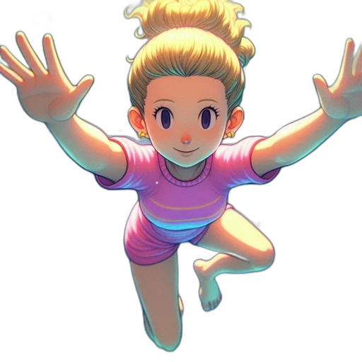 dress, staff, hair, creature, 3d render, pixel art, anime, cartoon transparent PNG cut-out