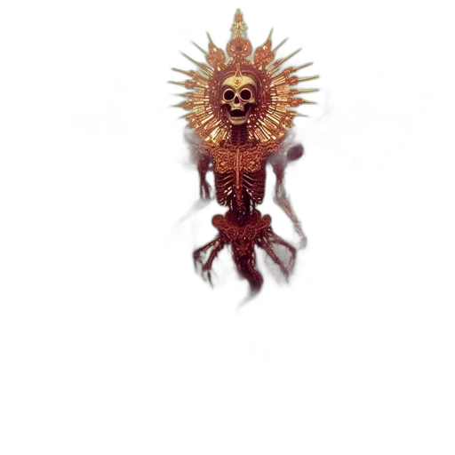 jewelry, crown, mask, staff, 3d render, concept art, fantasy art, photorealistic transparent PNG cut-out