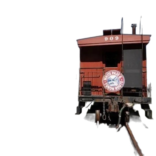robot, car, 3d render, photorealistic, concept art, red, caboose, number transparent PNG cut-out