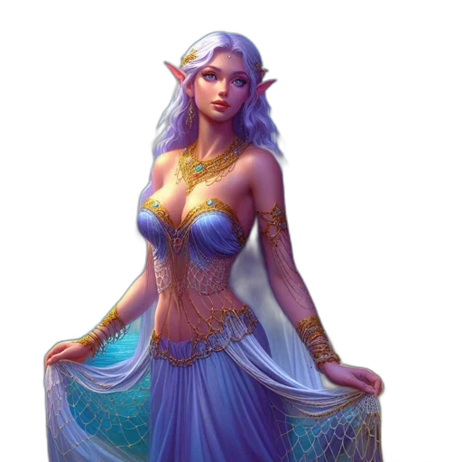 dress, jewelry, dragon, fantasy art, concept art, pixel art, watercolor, underwater transparent PNG cut-out