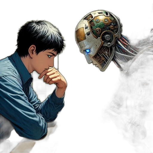 robot, mask, concept art, comic book art, photorealistic, cyberpunk, outer space, human transparent PNG cut-out