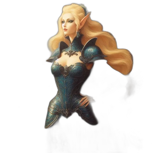 dress, dragon, hair, face, concept art, fantasy art, 3d render, pixel art transparent PNG cut-out