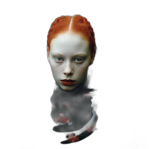 mask, face, creature, hair, photorealistic, concept art, fantasy art, 3d render transparent PNG cut-out