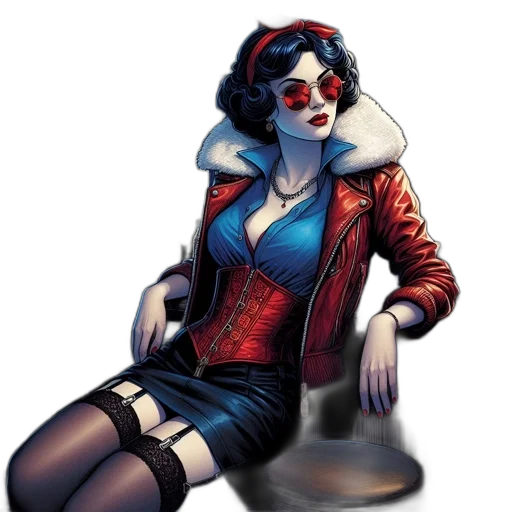 furniture, jacket, comic book art, concept art, cartoon, fantasy art, red, elegantly transparent PNG cut-out