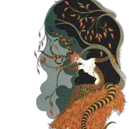 mask, dragon, crown, hair, fantasy art, concept art, watercolor, anime transparent PNG cut-out