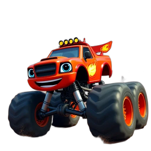 car, weapon, robot, animal, concept art, 3d render, nickelodeon, blaze transparent PNG cut-out