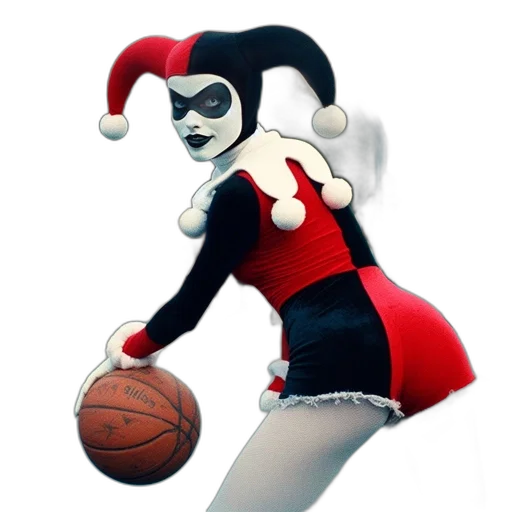 mask, comic book art, concept art, cartoon, 3d render, person, dressed, harley transparent PNG cut-out