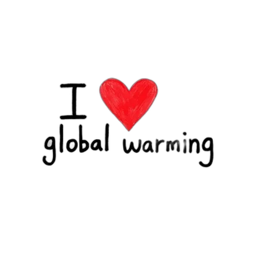 white, card, phrase, love, global, warming, written, black transparent PNG cut-out
