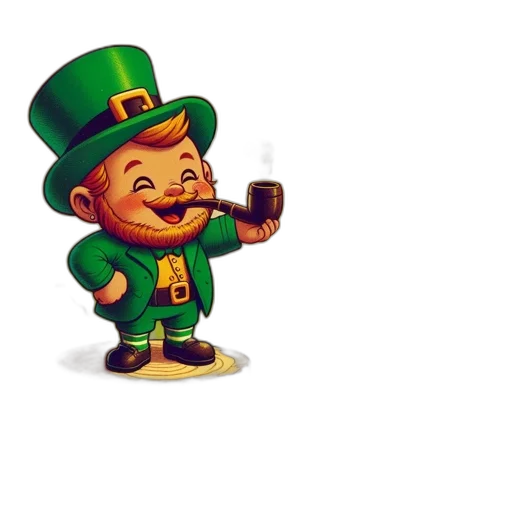 staff, hat, 3d render, concept art, pixel art, cartoon, green, cheerful transparent PNG cut-out