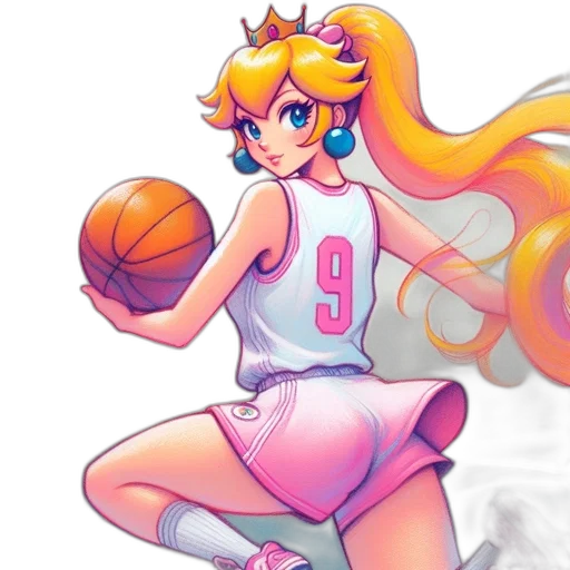 pixel art, anime, concept art, vaporwave, pastel, neon, colorful, princess transparent PNG cut-out