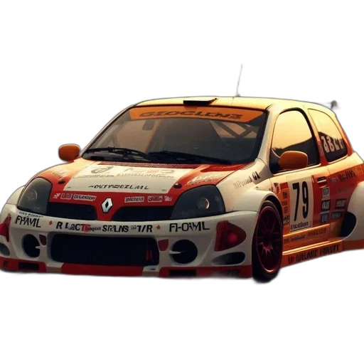 car, 3d render, concept art, photorealistic, fantasy art, white, racing, red transparent PNG cut-out