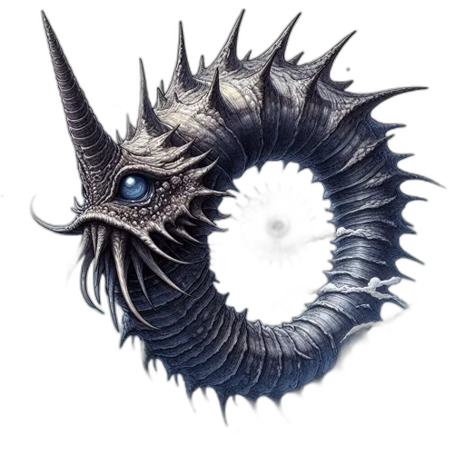dragon, creature, hair, mask, fantasy art, concept art, 3d render, photorealistic transparent PNG cut-out