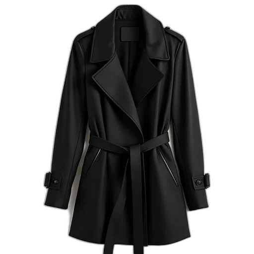 jacket, dress, dark, monochrome, black, modern, button-up, coat transparent PNG cut-out