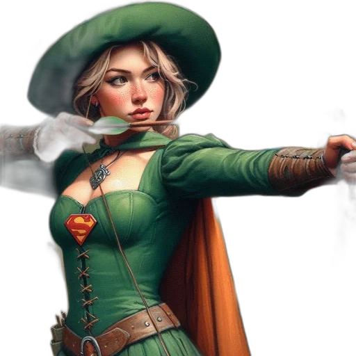 staff, comic book art, fantasy art, concept art, photorealistic, green, blonde-haired, female transparent PNG cut-out