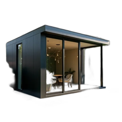 furniture, building, 3d render, photorealistic, concept art, modern, glass, metal transparent PNG cut-out