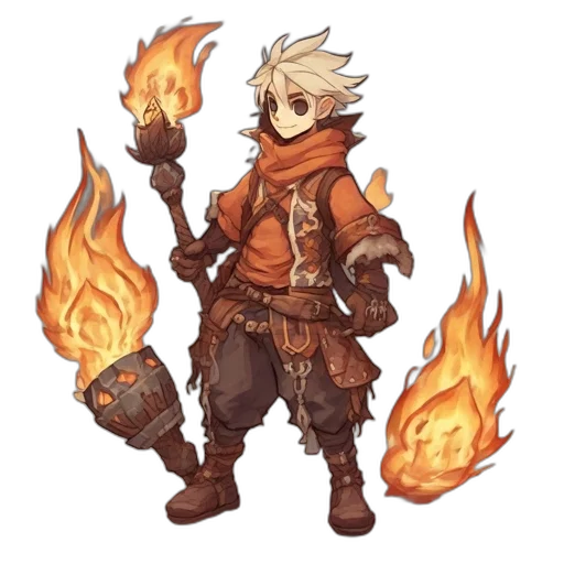 staff, jacket, dragon, mask, fantasy art, concept art, pixel art, anime transparent PNG cut-out