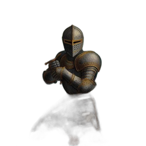 robot, sword, weapon, staff, concept art, fantasy art, pixel art, 3d render transparent PNG cut-out