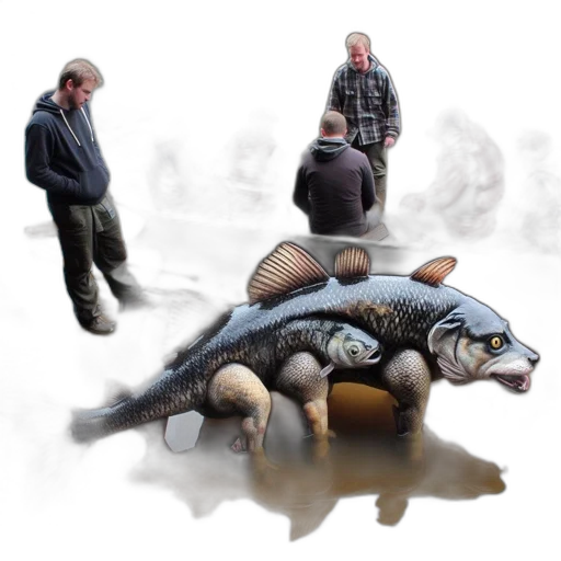 creature, animal, concept art, photorealistic, 3d render, fantasy art, underwater, group transparent PNG cut-out