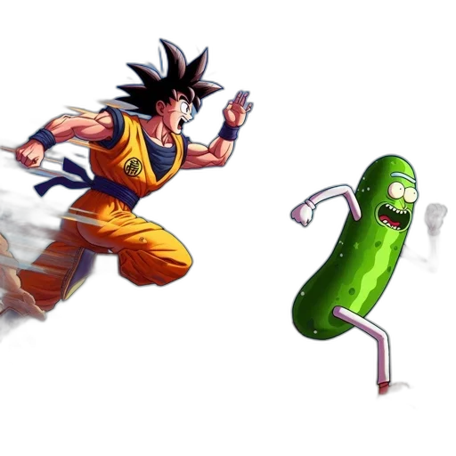 food, weapon, concept art, pixel art, 3d render, comic book art, goku, dragon transparent PNG cut-out