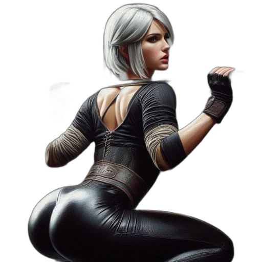 dress, jacket, weapon, concept art, comic book art, fantasy art, cyberpunk, dark transparent PNG cut-out