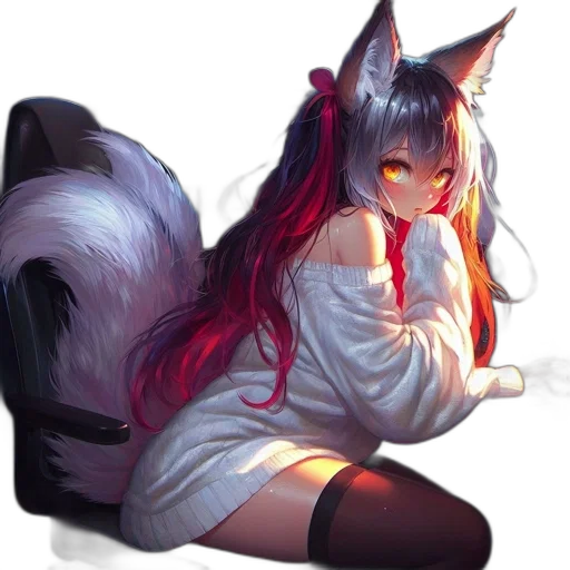 staff, animal, creature, dress, pixel art, fantasy art, anime, concept art transparent PNG cut-out