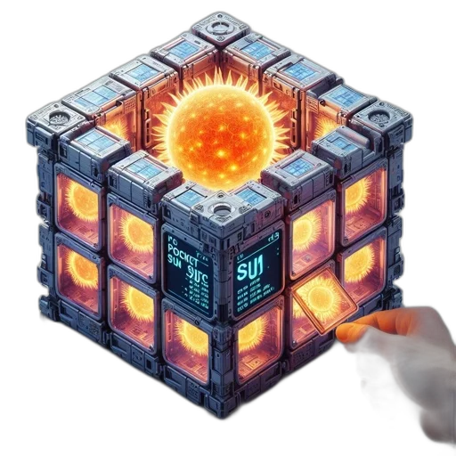 weapon, robot, concept art, pixel art, fantasy art, 3d render, fire, outer space transparent PNG cut-out